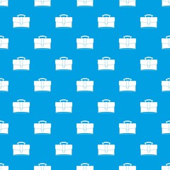 Leather briefcase pattern seamless blue