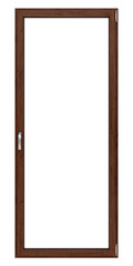 brown wooden window isolated on white background