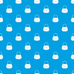 Woman bag pattern seamless blue