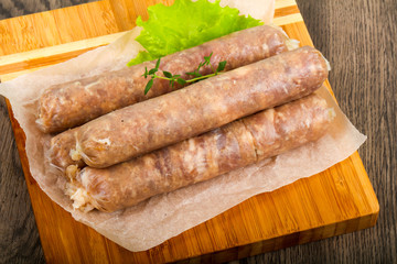 Natural sausages for grill