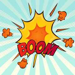 Explosion Retro Comic Cartoon Icon 