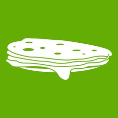 Stack of pancakes icon green