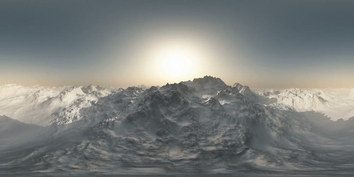 aerial vr 360 panorama of mountains. made with the one 360 degree lense camera without any seams. ready for virtual reality