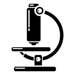 Microscope modern icon, simple black style