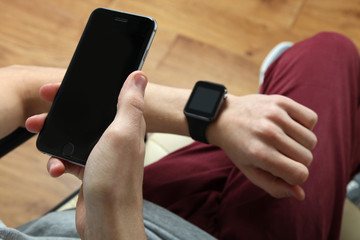 smartphone and smart watch