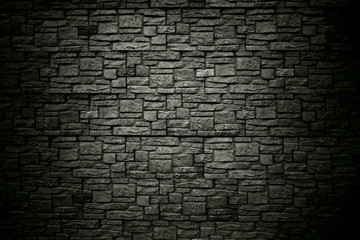Fototapeta na wymiar Stone wall. Background, texture stone bricks. Vignetting