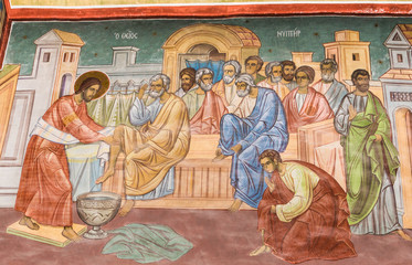 Feet washing at the last supper