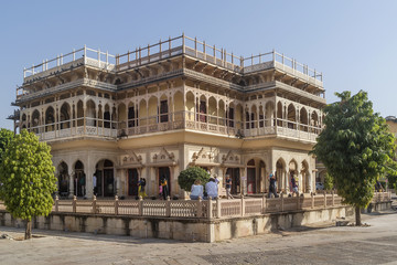 Fototapeta na wymiar Mubarak Mahal building, Jaipur City Palace, Rajasthan, India