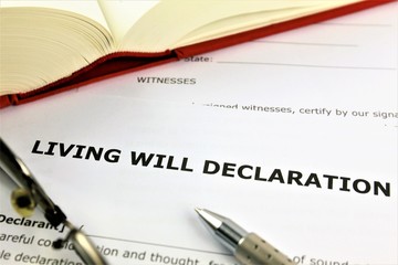 An concept Image of a living will declaration
