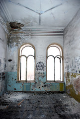 The architectural monument "merchant's House of Vilner". Landmark "pearl" of the city of Minusinsk, Siberia, Krasnoyarsk Krai. Is not saved. Destroyed by the vandals.