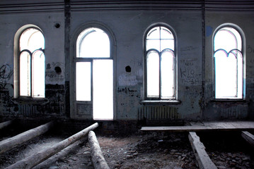 The architectural monument "merchant's House of Vilner". Landmark "pearl" of the city of Minusinsk, Siberia, Krasnoyarsk Krai. Is not saved. Destroyed by the vandals.