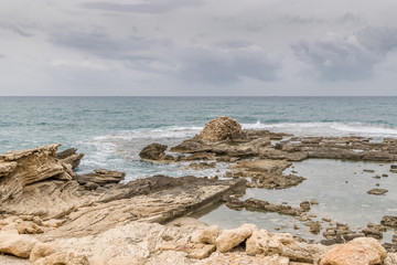 Caesarea Maritima - Herod's pools - view on left