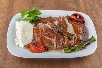 Traditional Turkish kebab, iskender