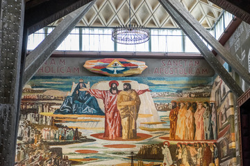 The Basilica of the Annunciation - Fresco behind the altar