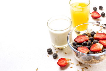 Delicious breakfast on table