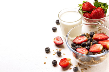 Delicious breakfast on table