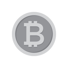 Bitcoin icon, payment symbol. Cryptocurrency, virtual internet money