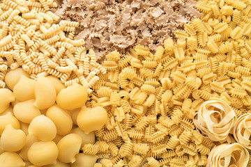 Dry Raw Macaroni Texture Background