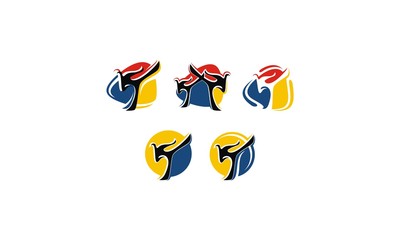 fighter, silat, taekwondo, emblem symbol icon vector logo