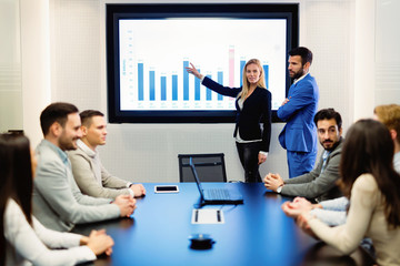 Picture of business seminar in conference room