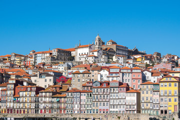 Fototapeta premium Panoramic view of colorful traditional houses of Porto, Portugal, Iberian Peninsula, Europe