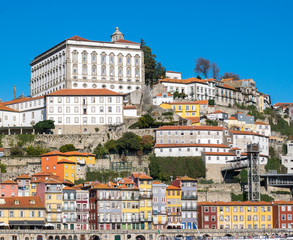 Fototapeta na wymiar Panoramic view of colorful traditional houses of Porto, Portugal, Iberian Peninsula, Europe