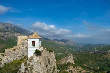 Fototapeta na wymiar Castillo de Guadalest, Belltower and remains of Moorish Castles