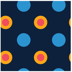 Polka dots seamless pattern for web, textile and print. Original series