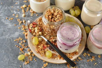 Natural yoghurt with muesli