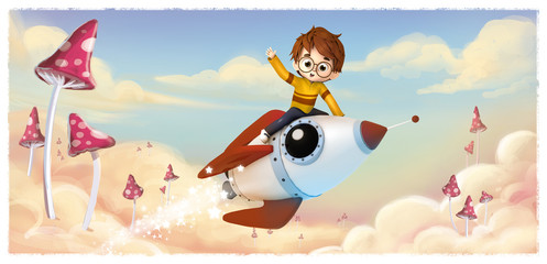 Viaje a un mundo fantástico © childrendrawings