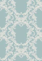 Damask pattern Vector illustration handmade ornament decor. Baroque background textures