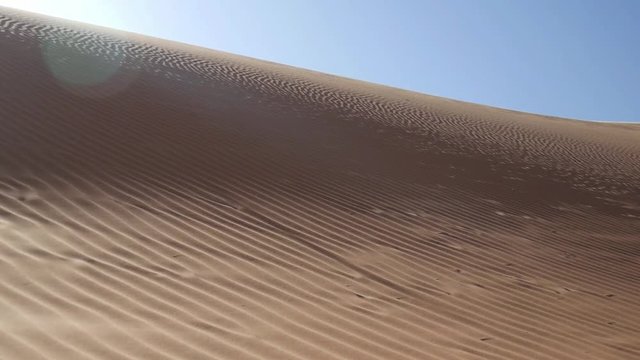Time lapse deserto Sahara vento sulle dune di sabbia