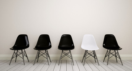 Wartezimmer mit Stuhlreihe