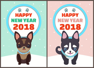 Happy New Year Collection Vector Illustration