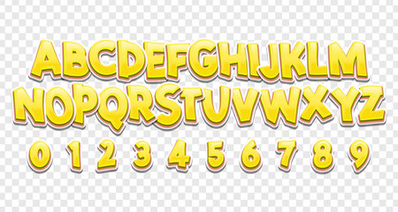 Comic lettering font 3d. Vector alphabet.Hand Lettering script font. Typography alphabet for Designs: Logos, Packaging Design, Poster. ABC...