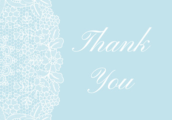Thank you lace card