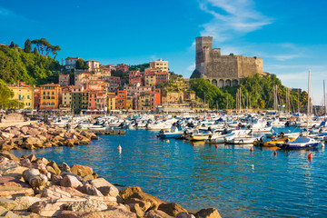 Lerici town and the bay in front of it (Italy)
