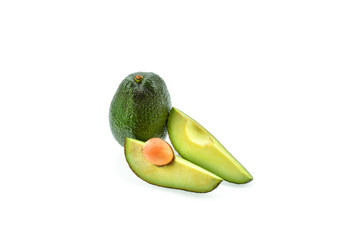 Avocado on white background