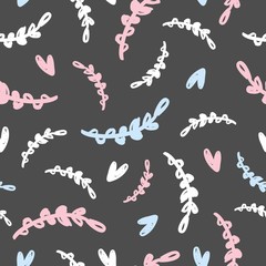 Valentine's Day pattern with arrows and branches