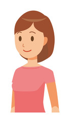 Mommy wearing short sleeve clothes is walking