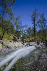 Fototapeta premium Kalipait river from ijen crater, bondowoso, indonesia