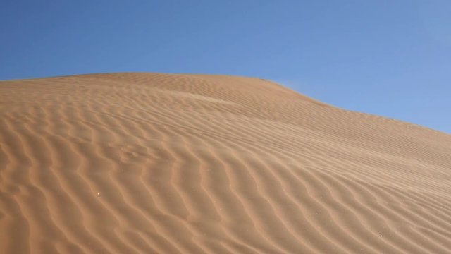 Time lapse deserto Sahara vento sulle dune di sabbia