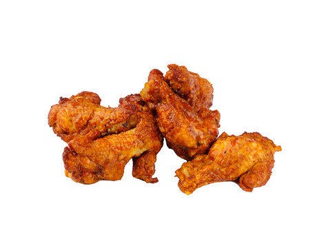 Buffalo Chicken Wings Isolated On White