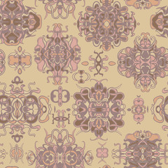 Seamless pattern with colorful abstract shape