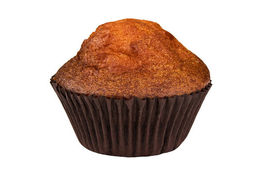 Muffin cupcake isolated on white