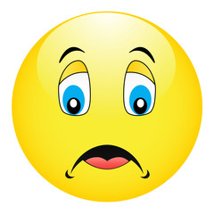 Pensive yellow emoticon