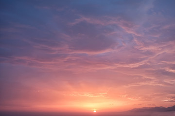 Fototapeta na wymiar Colorful sunrise sky