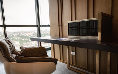 Fototapeta na wymiar modern luxury living room with chair sofa and table