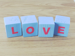 word love on wooden background valentine day background