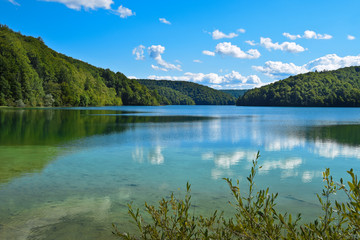 Fototapeta premium Landscape in the Plitvice Lakes in Croatia.